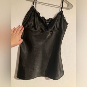 lace silk tank top